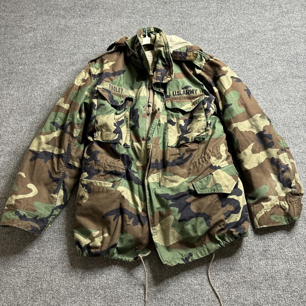 US Army Cold Weather Field Woodland Camouflage Jacket & Liner John Ownbey Medium
